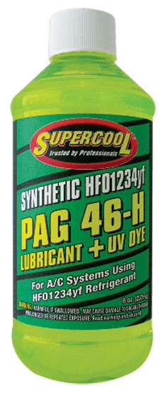 27262D (6 Pack) HFO-1234yf PAG 46 Compressor Oil + UV Dye 8oz. (237 ml) - Supercool Professional AC Products