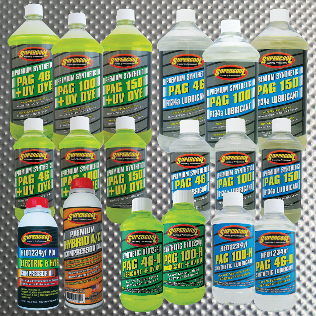 AC Compressor Lubricants, UV Dye & Leak Stop