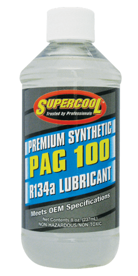 P100-8 (6 Pack) R-134a PAG 100 Compressor Oil 8oz. (237 ml) - Supercool Professional AC Products